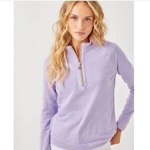EUC Lilly Pulitzer Ashlee 1/2 Zip Water Hyacinth